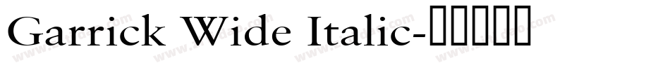 Garrick Wide Italic字体转换